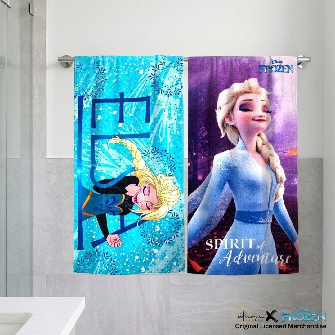 Disney Frozen Elsa Kids Bath Towel – Soft & Absorbent by Athom Living - Athom Living