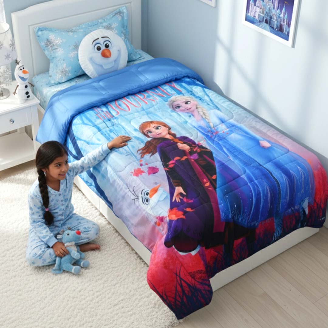 Disney Frozen Elsa Kids Comforter – Single –"Believe in the Journey" by Athom Living - Athom Living