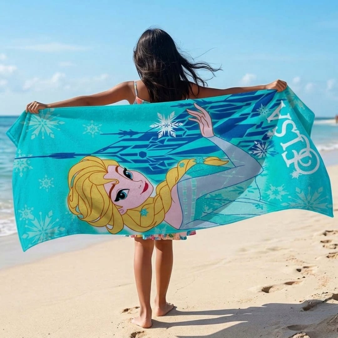 Disney Frozen Elsa Kids Cotton Bath Towel by Athom Living - Athom Living