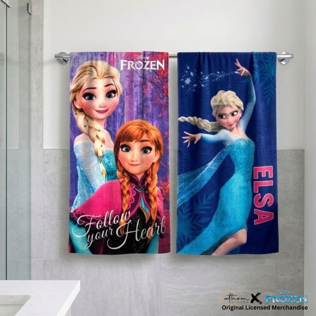 Disney Frozen "Follow Your Heart" Kids Bath Towel Combo - Pack of 2 by Athom Living - Athom Living