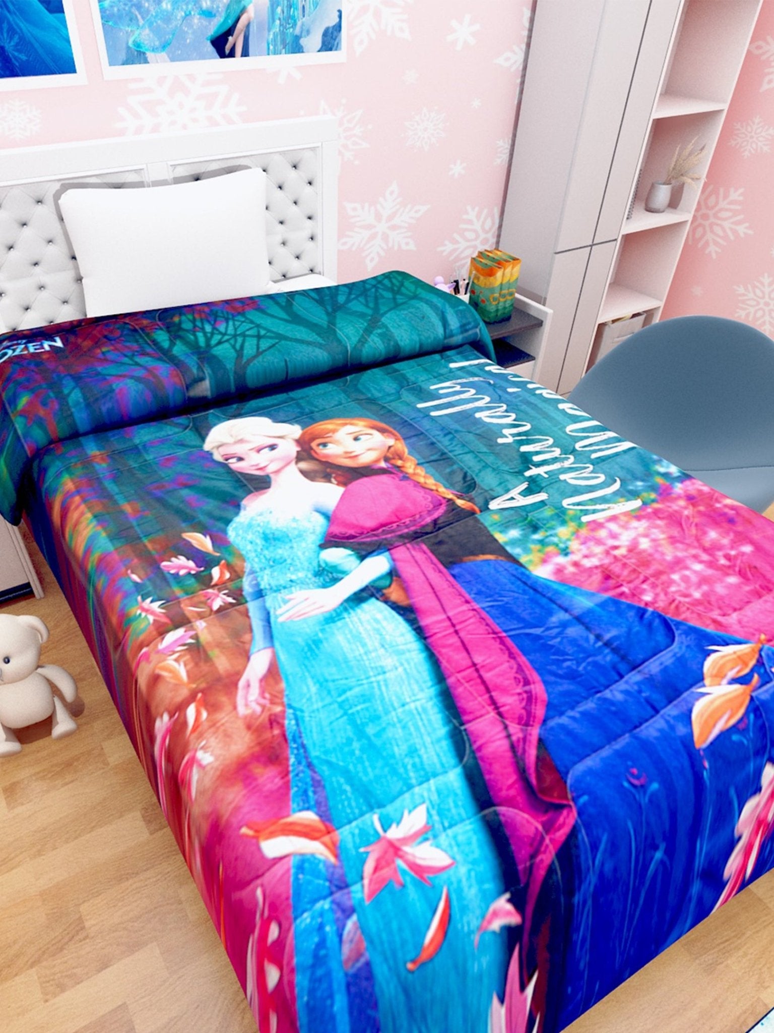 Disney Frozen Kids AC Comforter – Single – "Frozen Magical Season" by Athom Living - Athom Living