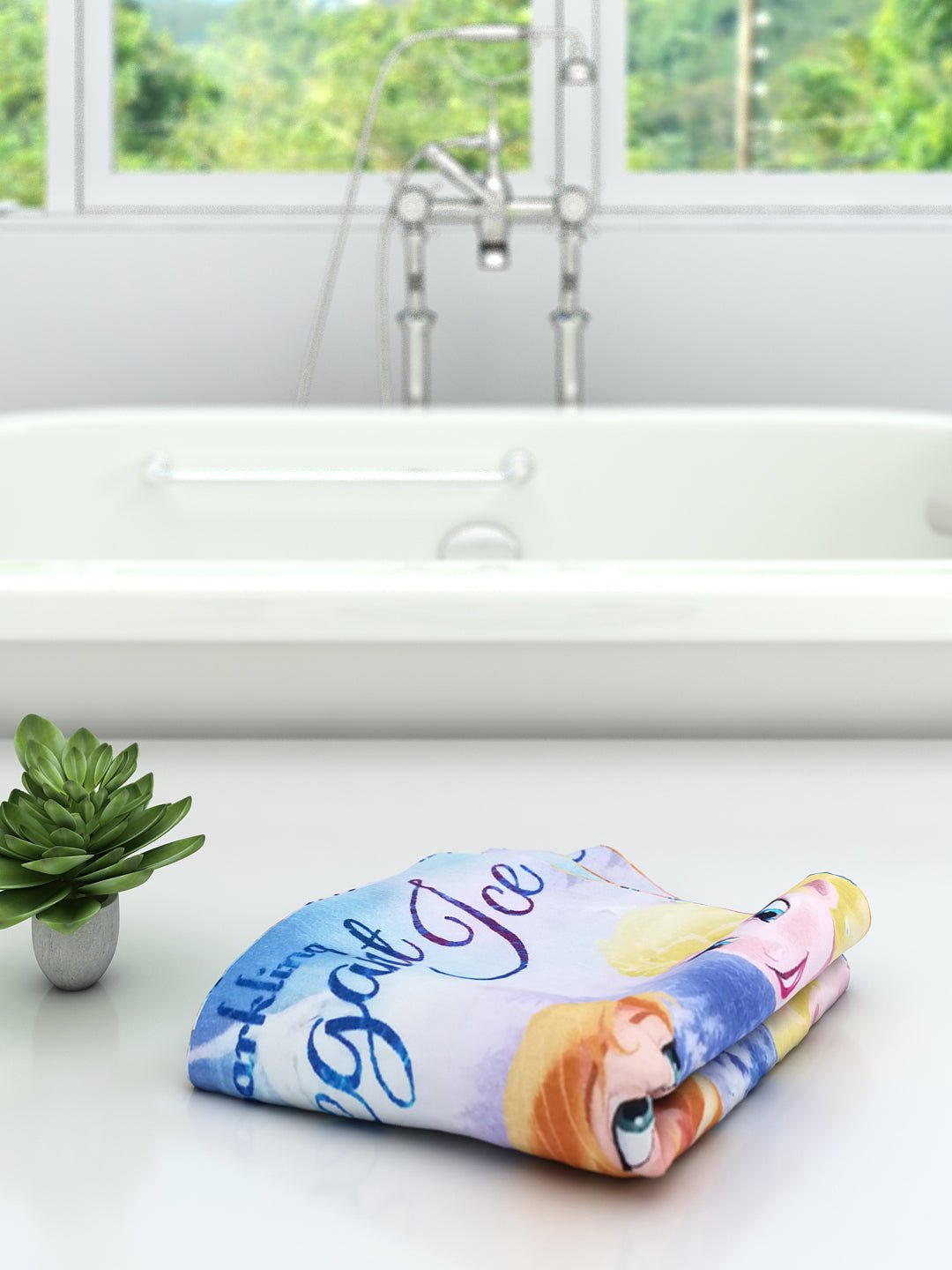 Disney Frozen Kids Bath Towel 350 GSM 60x120 cm - Athom Living
