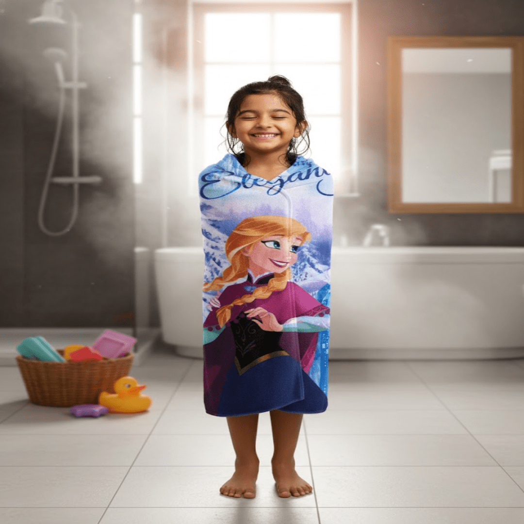 Disney Frozen Kids Bath Towel and Kids Carpet Combo - Pack of 2 by Athom Living - Athom Living