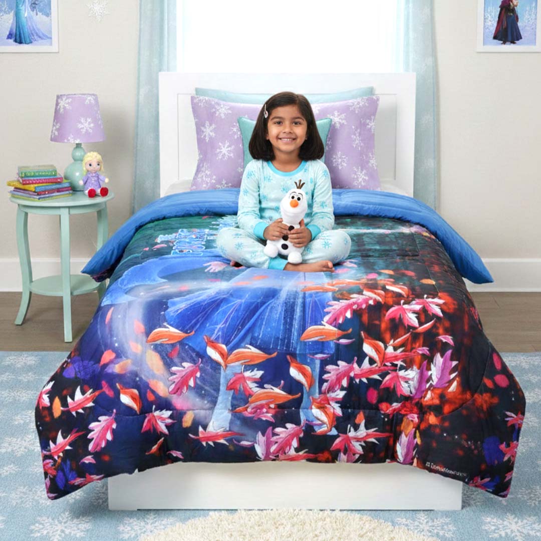 Disney Frozen Kids Comforter – Single – "Forest Is Awakened" by Athom Living - Athom Living