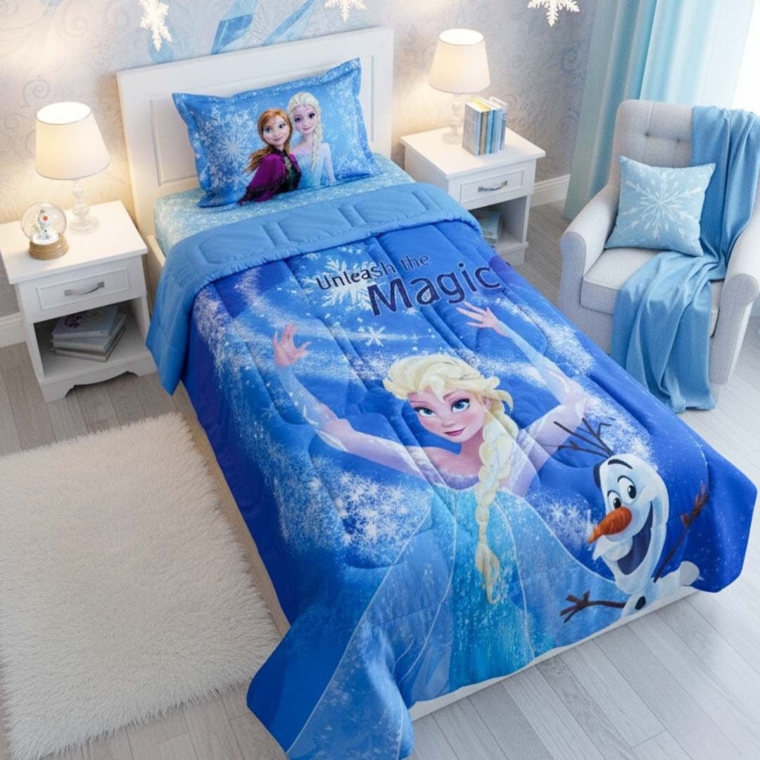 Disney Frozen Kids Comforter – Single – “Unleash the magic” by Athom Living - Athom Living