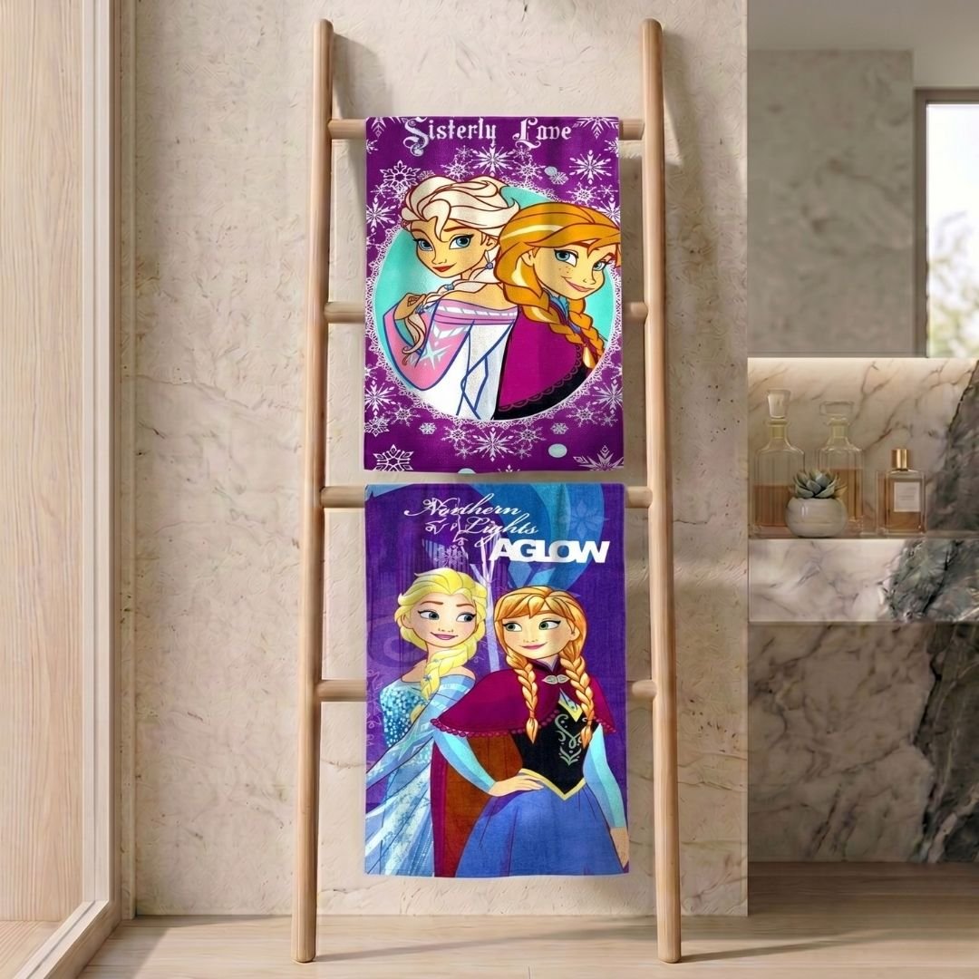Disney Frozen "Northern Lights A Glow" Kids Bath Towel Combo - Pack of 2 by Athom Living - Athom Living