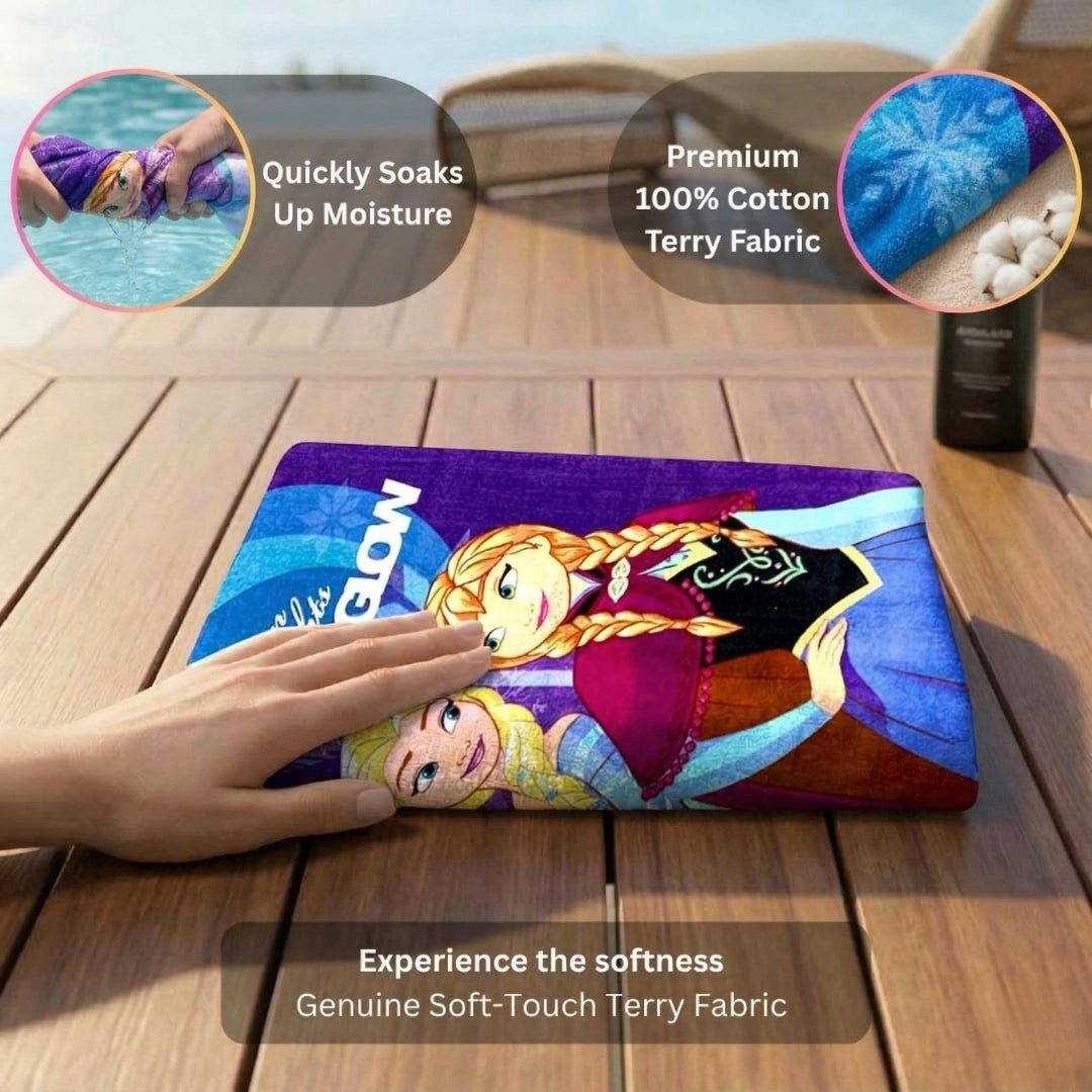 Disney Frozen Northern Lights AGLOW Kids Bath Towel by Athom Living - Athom Living