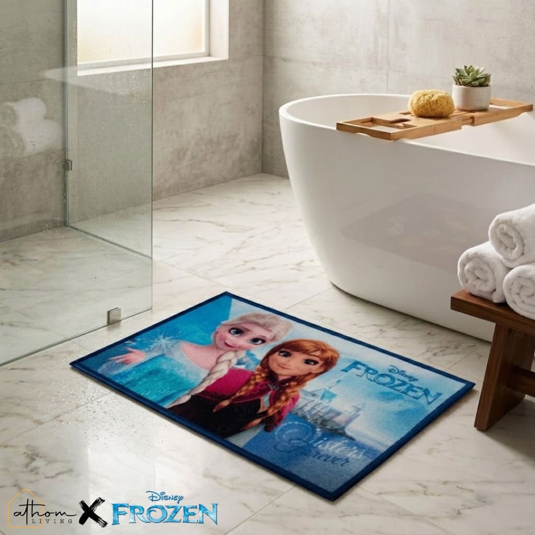 Disney Frozen Printed Elsa & Anna Kids Anti - Slip Bathmat by Athom Living - Athom Living