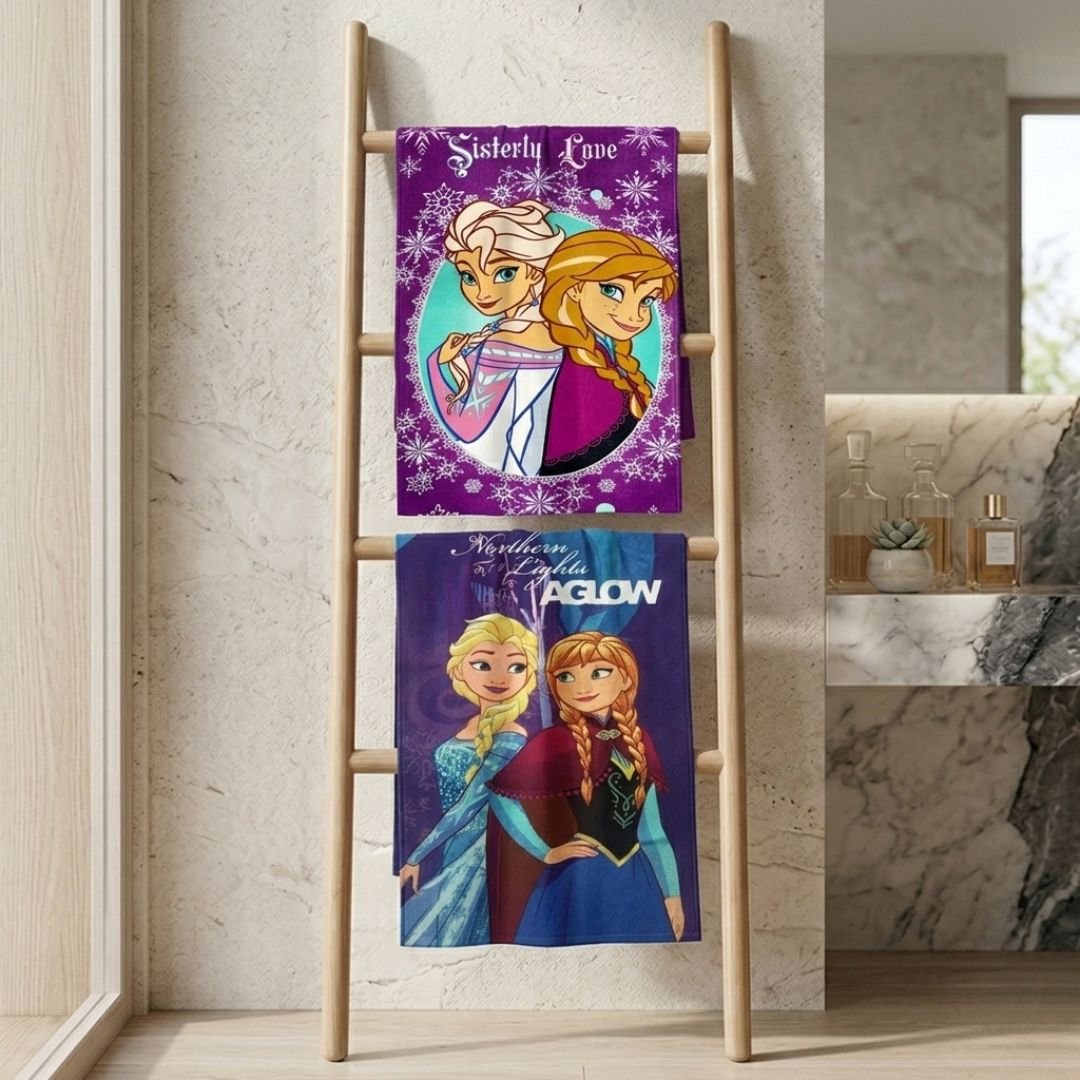Disney Frozen Sisterly Love Elsa & Anna Kids Bath Towel Pack of 2 by Athom Living - Athom Living