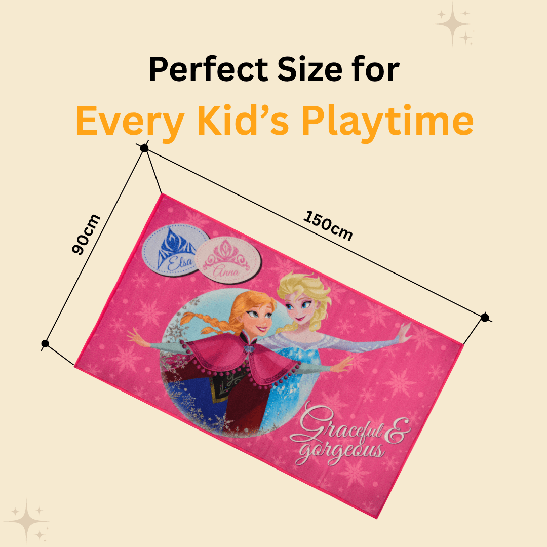 Disney Frozen Sisters (Elsa and Anna)Themed Kids Carpet(90x150cm) by Athom Living - Athom Living