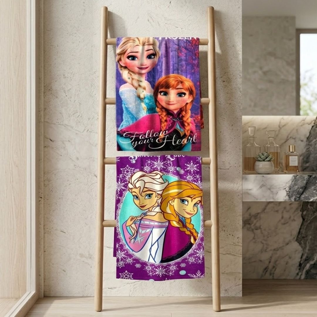 Disney Frozen Sister's "Follow Your Heart" Kids Bath Towel Combo - Pack of 2 by Athom Living - Athom Living