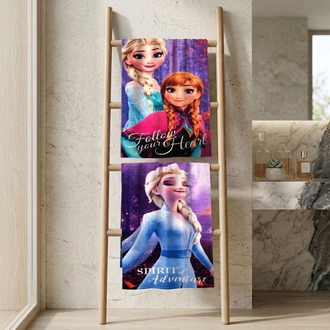 Disney Frozen Sister's Kids Bath Towel Combo - Pack of 2 by Athom Living - Athom Living