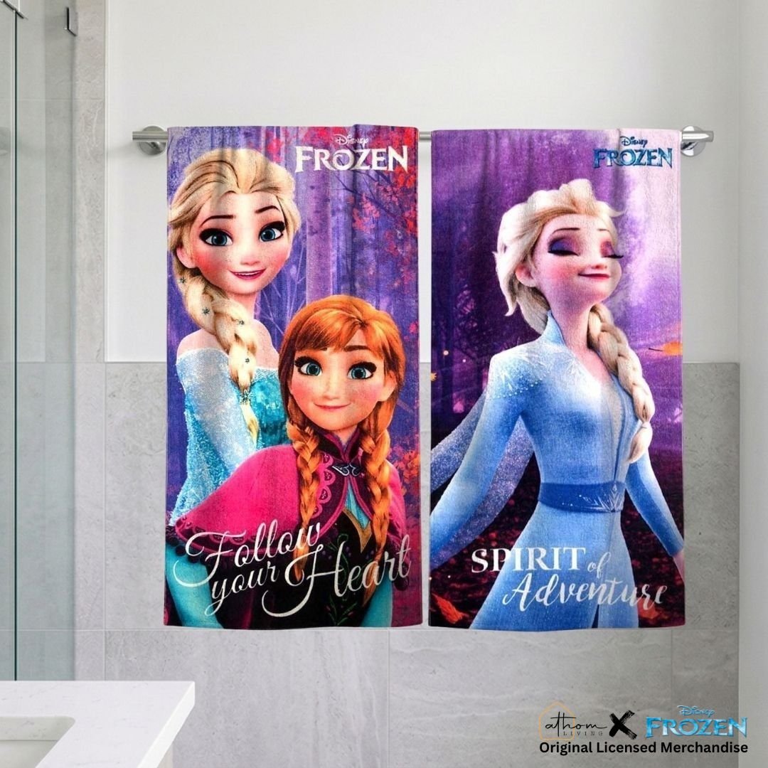 Disney Frozen Sister's Kids Bath Towel Combo - Pack of 2 by Athom Living - Athom Living