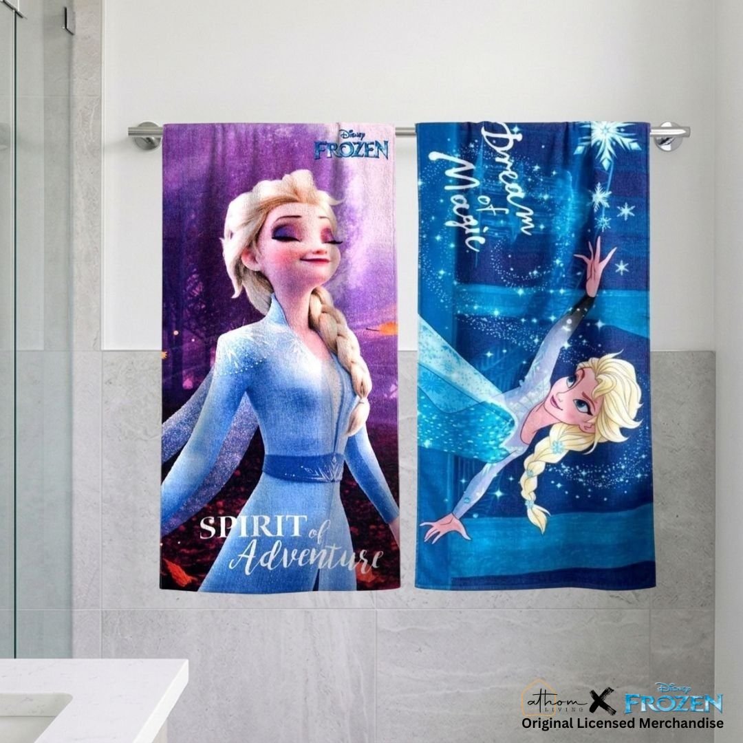 Disney Frozen Sister’s Kids Bath Towel Pack of 2 – Soft, Fun & Vibrant by Athom Living - Athom Living