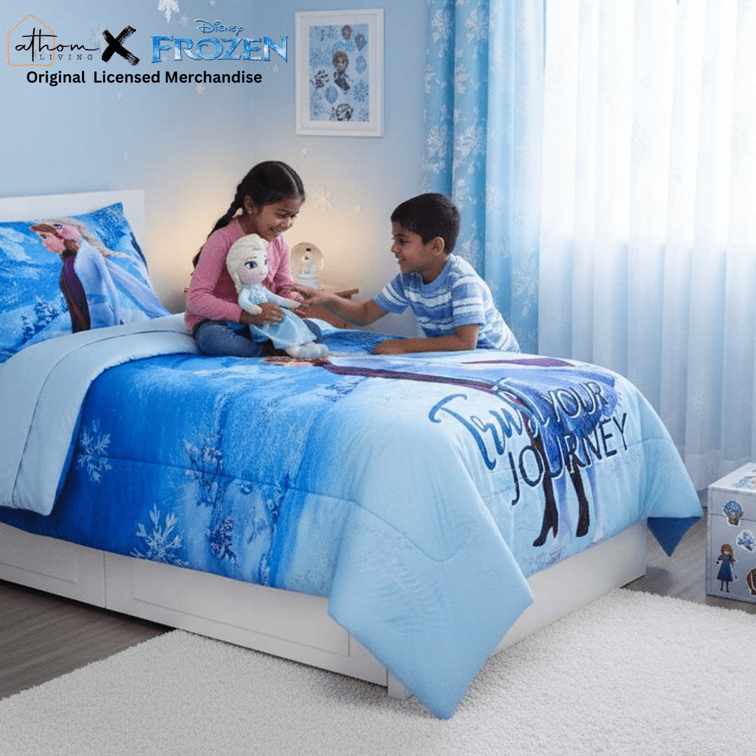 Disney Frozen Sisters Kids Comforter – Single – "Trust Your Journey" by Athom Living - Athom Living