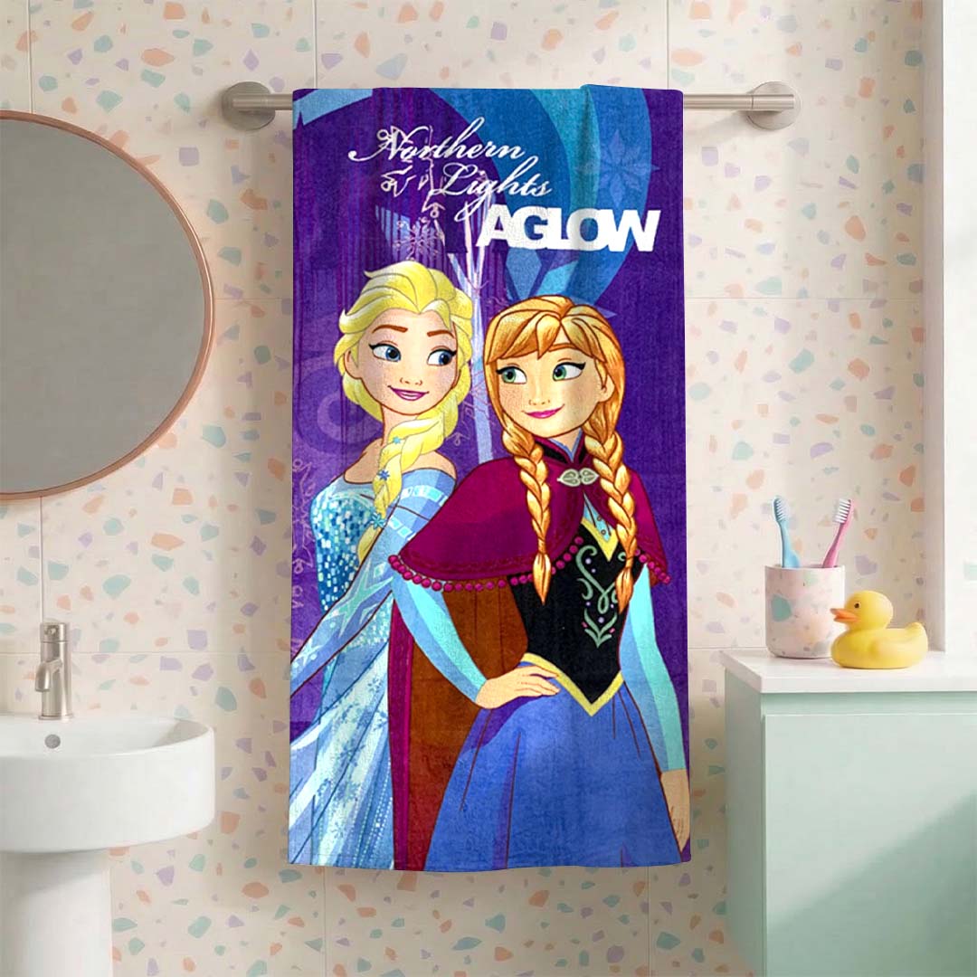 Disney 'Frozen - Sisters' Kids Hooded Towel and Bath Towel Combo by Athom Living - Athom Living