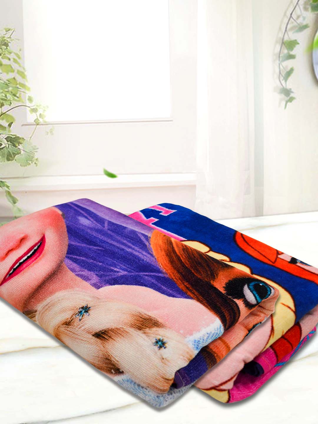 Disney Frozen Sister's "Make Your Own Magic" Kids Bath Towel Combo - Pack of 2 by Athom Living - Athom Living