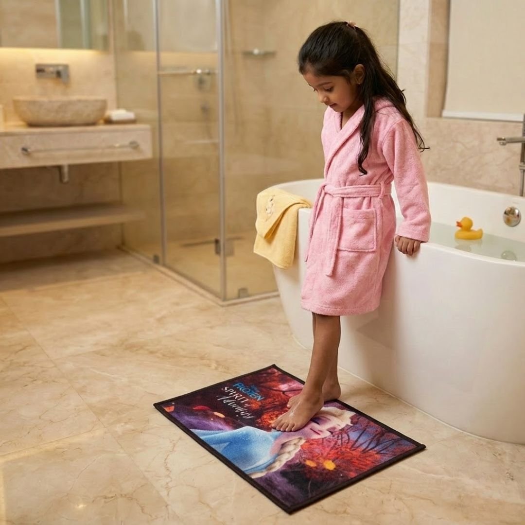 Disney Frozen Sisters Spirit Of Adventues Kids Bathmat Combo Pack of 2 by Athom Living - Athom Living