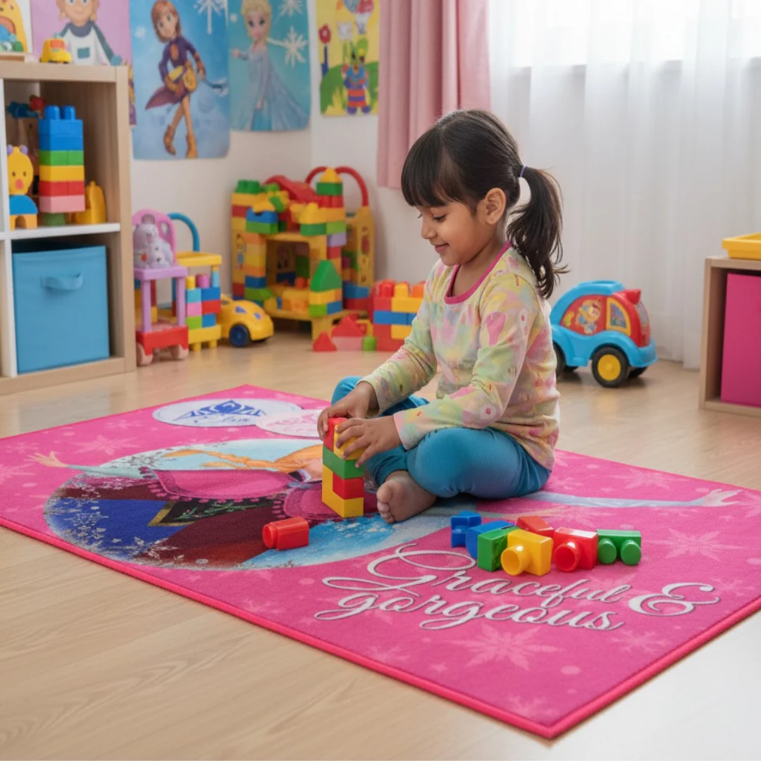 Disney Frozen Sisters Themed carpet & doormat combo set of 2 by Athom Living - Athom Living