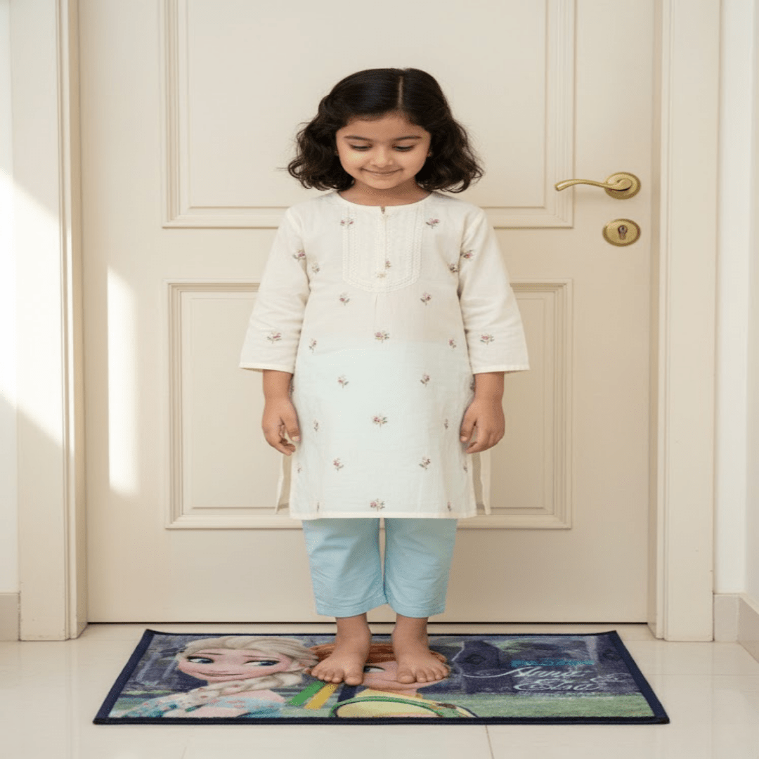 Disney Frozen Sisters Themed carpet & doormat combo set of 2 by Athom Living - Athom Living