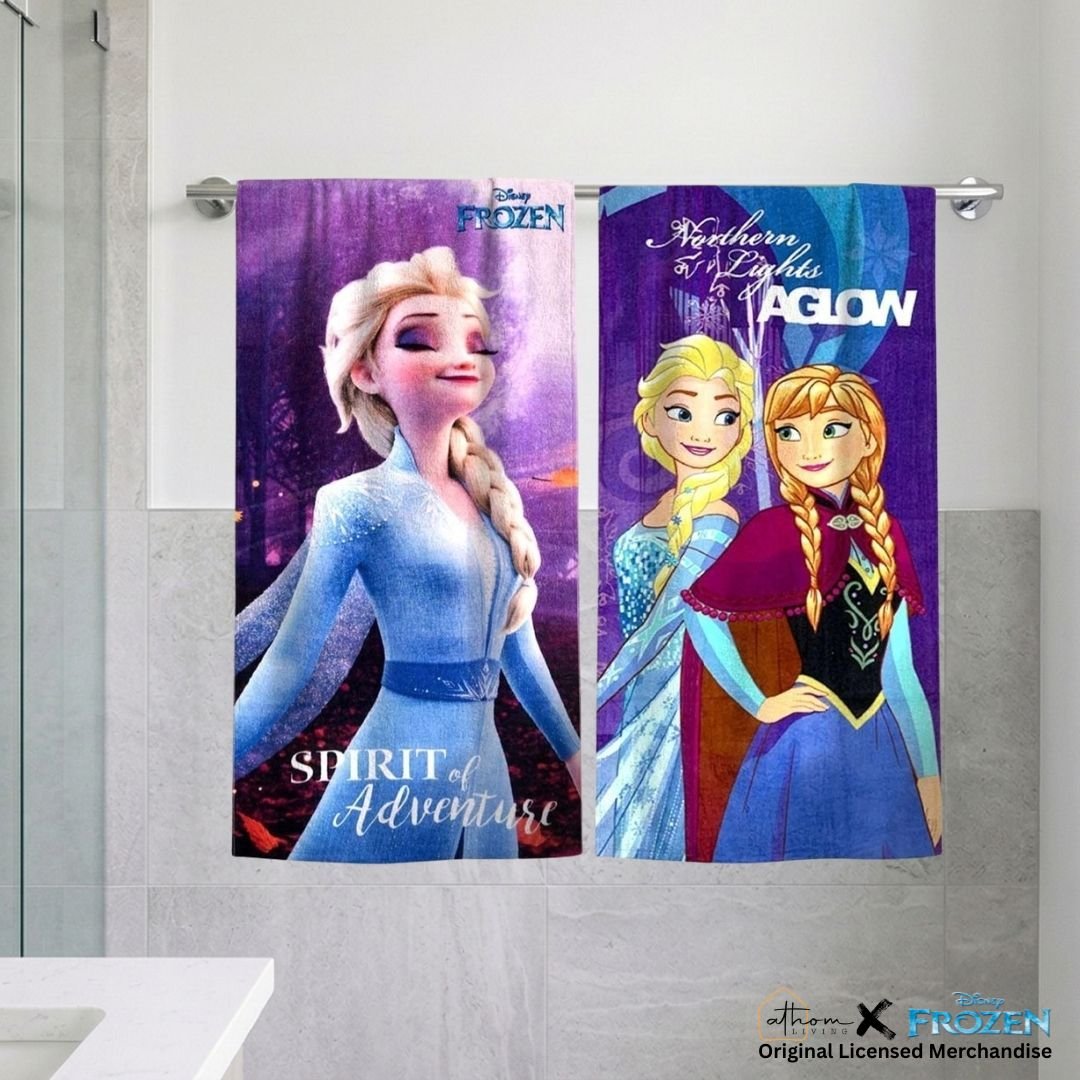 Disney Frozen Sister’s Themed Kids Bath Towel Set – Soft & Absorbent by Athom Living - Athom Living