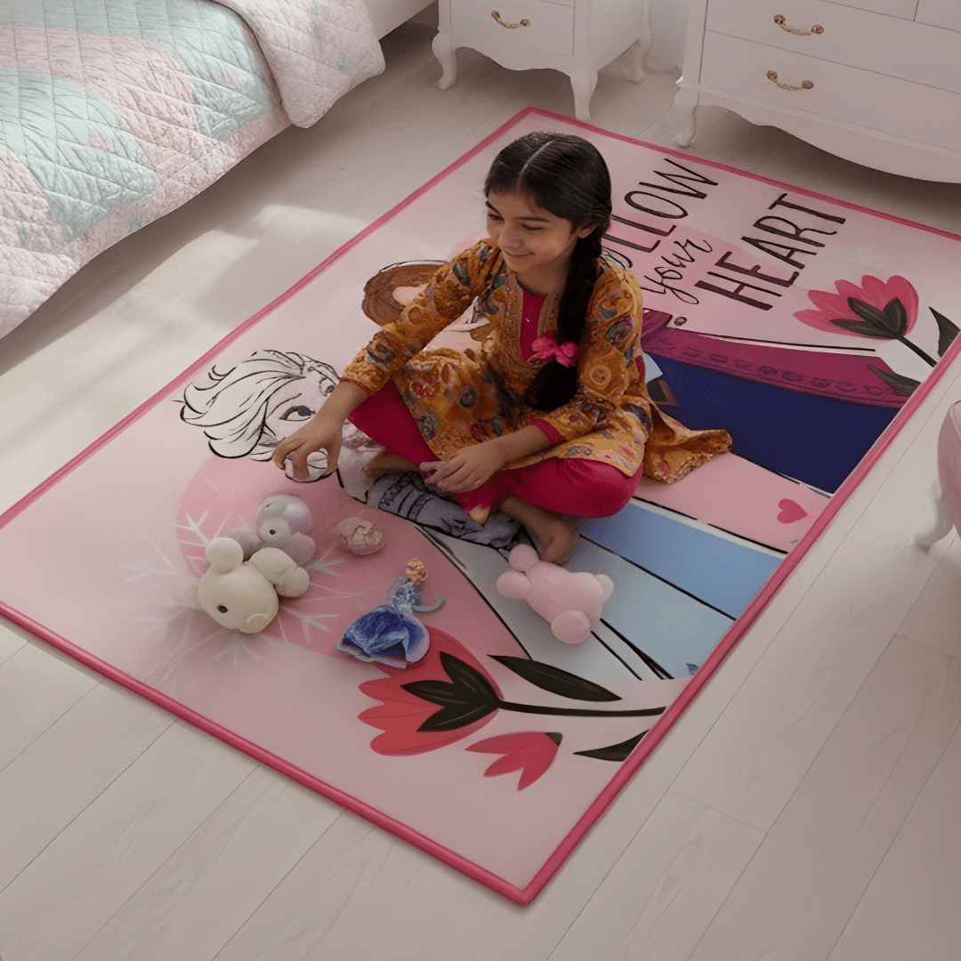Disney Frozen Sisters Themed Kids Carpet(90x150cm) by Athom Living - Athom Living
