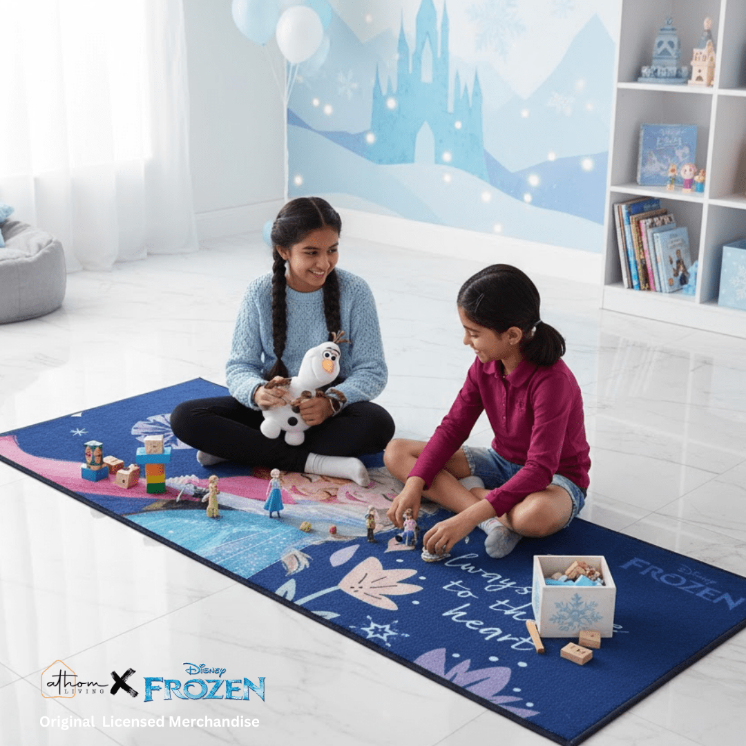 Disney Frozen Sisters Themed Kids Runner Carpet(60x140 cm) by Athom Living - Athom Living