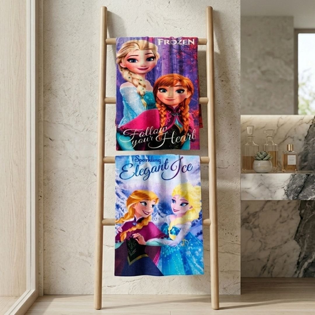 Disney Frozen "Sparkling Elegant Ice" Kids Bath Mat Combo - Pack of 2 by Athom Living - Athom Living