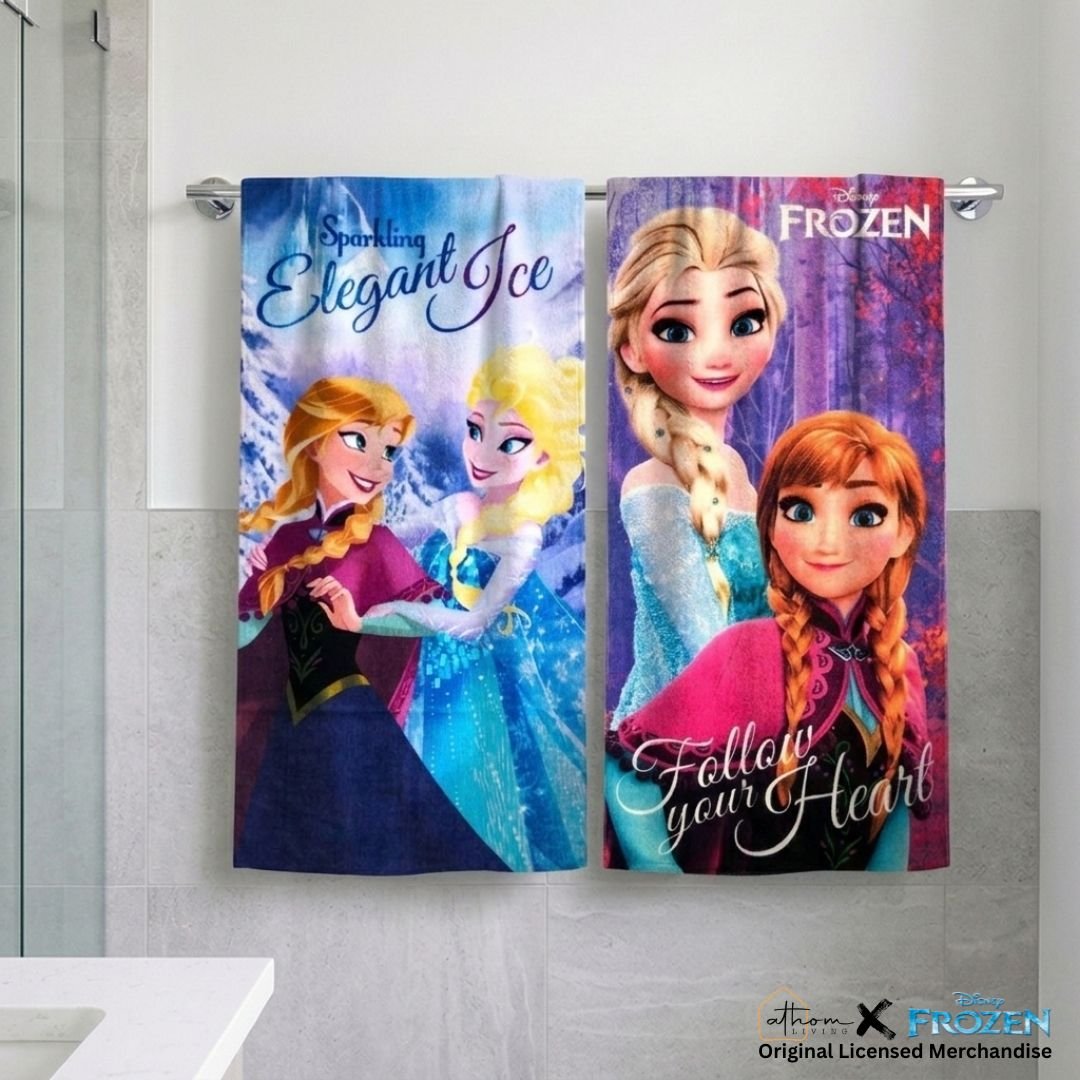 Disney Frozen "Sparkling Elegant Ice" Kids Bath Mat Combo - Pack of 2 by Athom Living - Athom Living