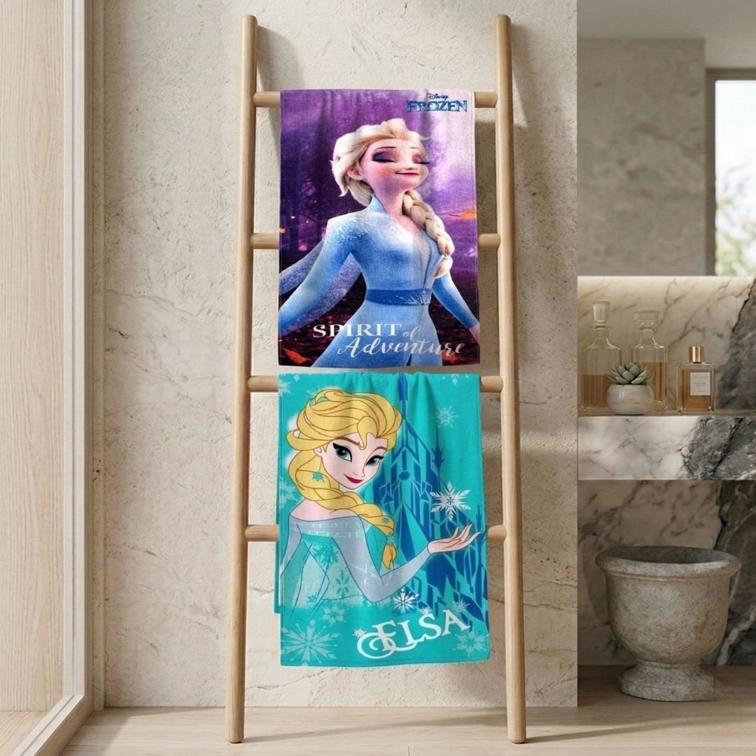 Disney Frozen "Spirit Of Adventure & Elsa" Kids Bath Towel Combo - Pack of 2 by Athom Living - Athom Living