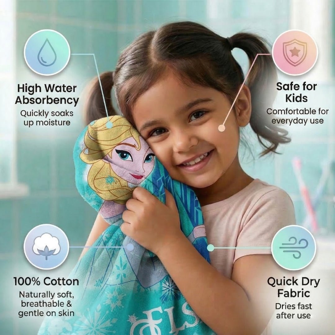 Disney Frozen "Spirit Of Adventure & Elsa" Kids Bath Towel Combo - Pack of 2 by Athom Living - Athom Living