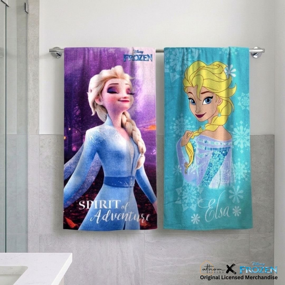 Disney Frozen "Spirit Of Adventure" Kids Bath Towel Combo - Pack of 2 by Athom Living - Athom Living