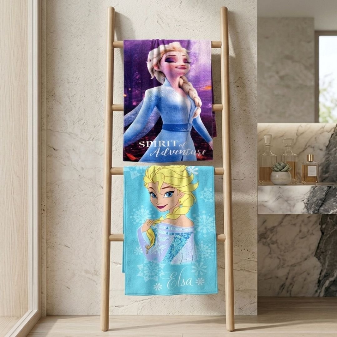 Disney Frozen "Spirit Of Adventure" Kids Bath Towel Combo - Pack of 2 by Athom Living - Athom Living