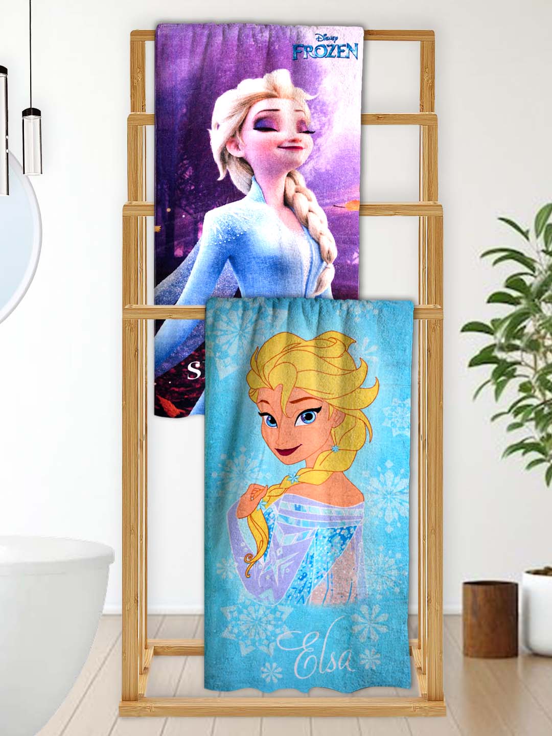 Disney Frozen "Spirit Of Adventure" Kids Bath Towel Combo - Pack of 2 by Athom Living - Athom Living
