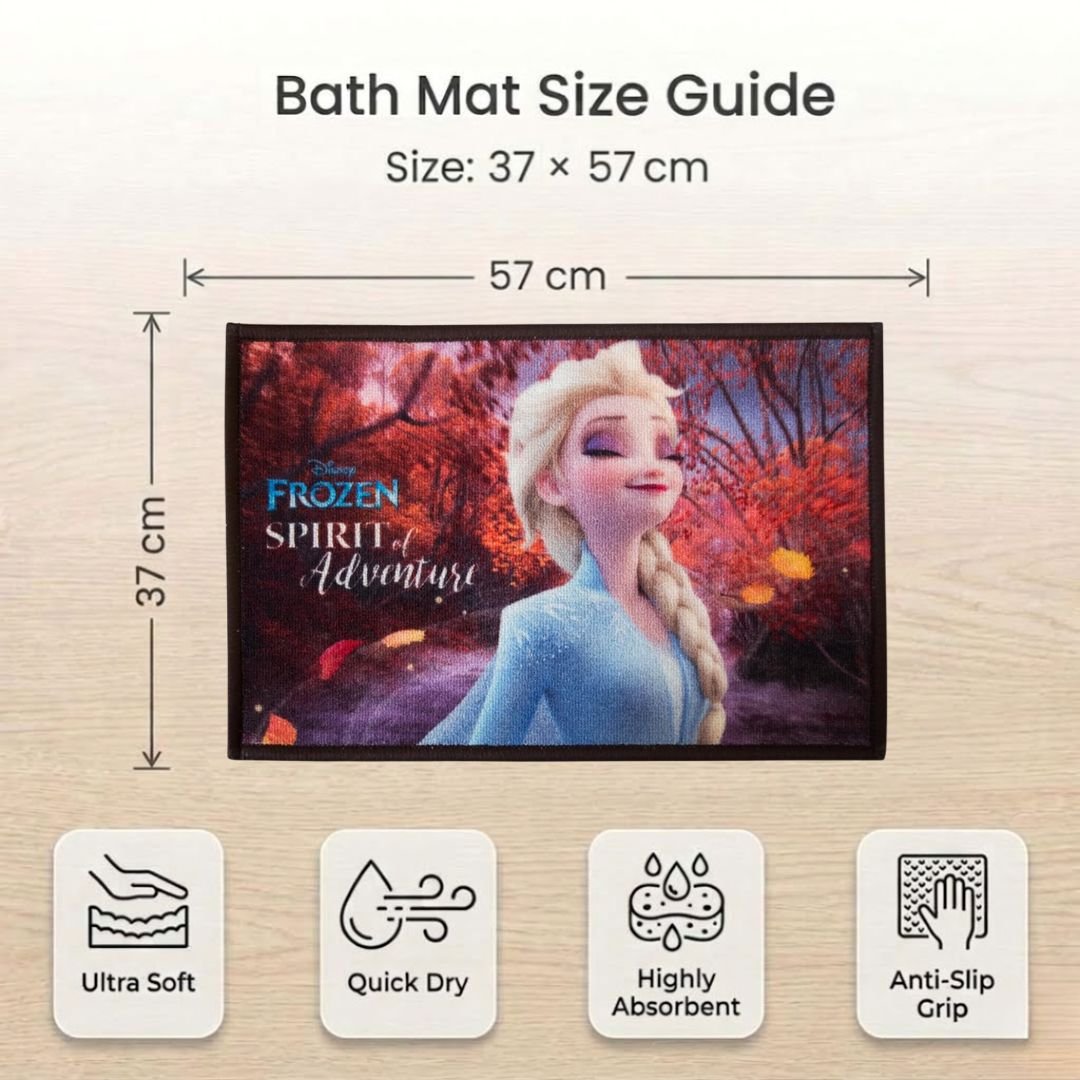 Disney Frozen Sprit of Adventure Kids Premium Bathmat by Athom Living - Athom Living