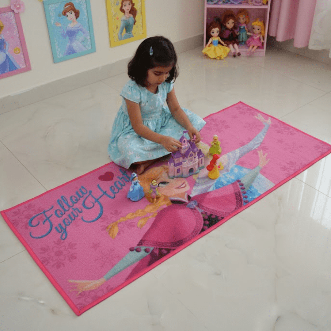 Disney Frozen Themed Runner Carpet for Kids(60x140 cm) by Athom Living - Athom Living