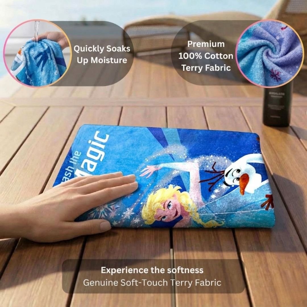 Disney Frozen Unleash the Magic Kids Cotton Bath Towel by Athom Living - Athom Living