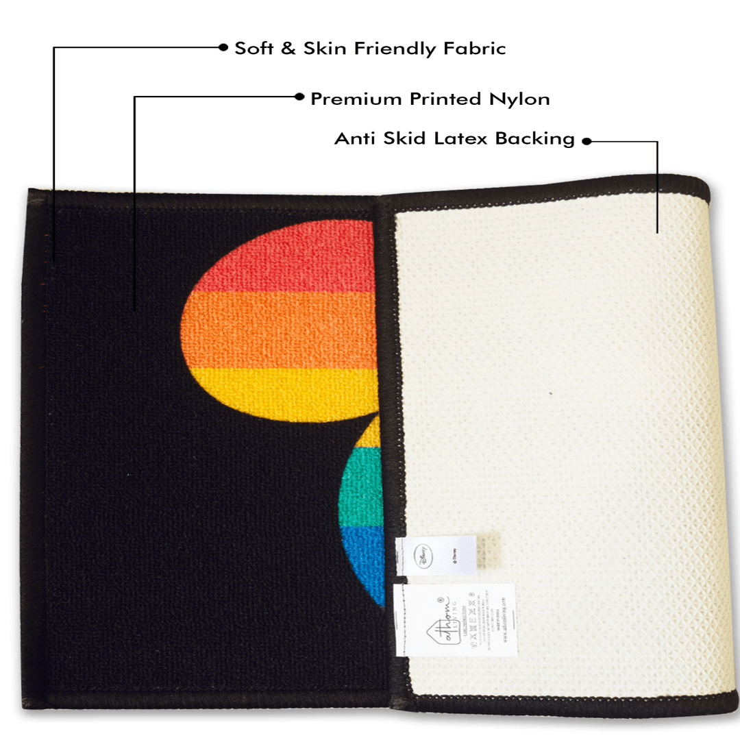 Disney Mickey Mouse “Big ears, bigger fun” Anti - Slip Kids Bathmat by Athom Living - Athom Living