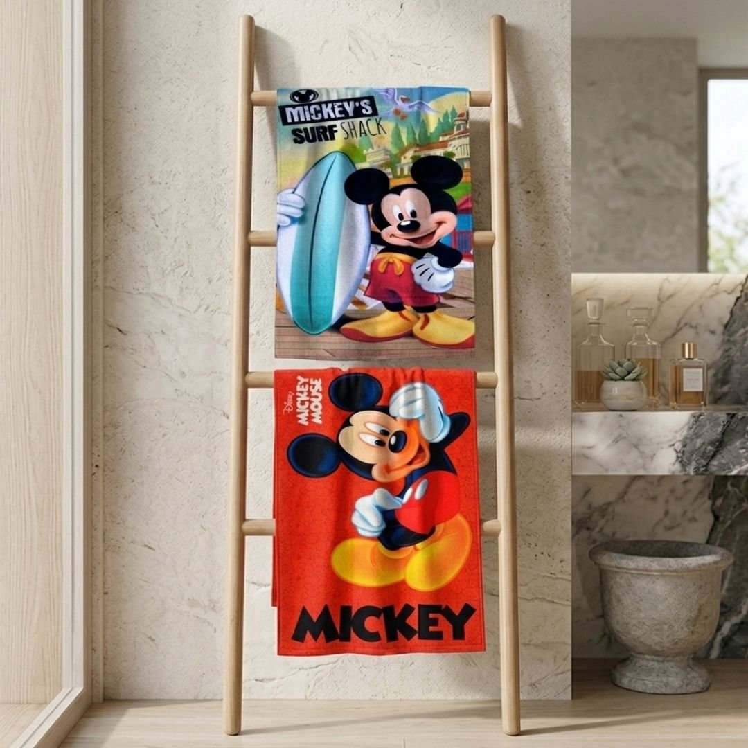 Disney Mickey Mouse Kids Bath Towel Combo (Pack of 2) – by Athom Living - Athom Living