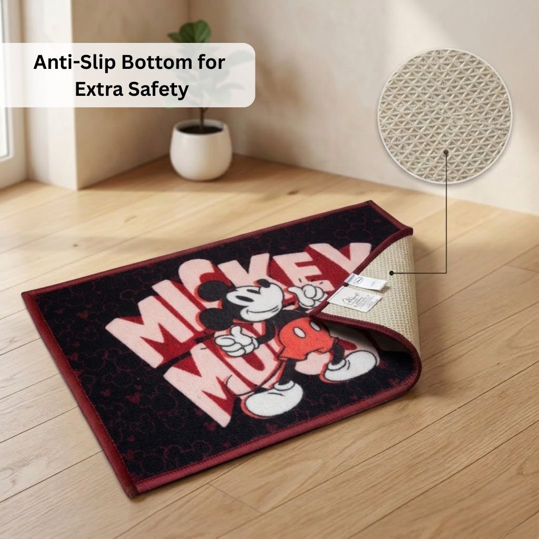 Disney Mickey Mouse & Marvel Spiderman Kids Bathmat Combo - Pack of 2 by Athom Living - Athom Living