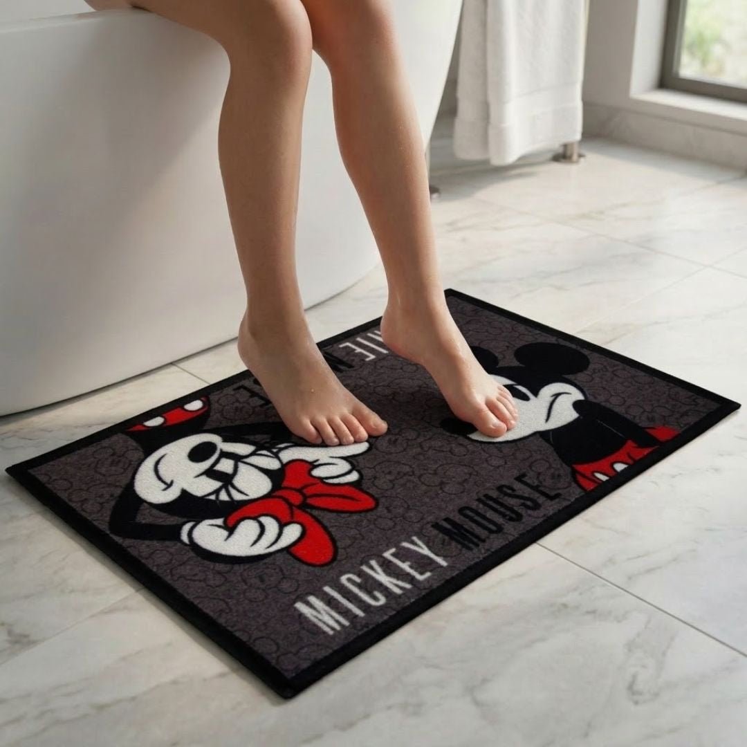 Disney "Mickey Mouse & Minnie Mouse" Anti - Slip Kids Bathmat by Athom Living - Athom Living