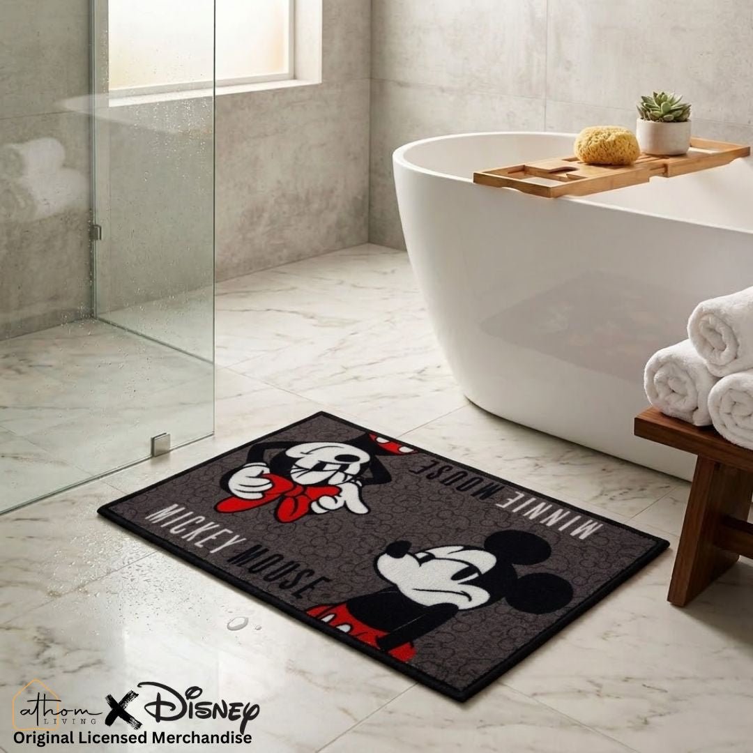 Disney "Mickey Mouse & Minnie Mouse" Anti - Slip Kids Bathmat by Athom Living - Athom Living