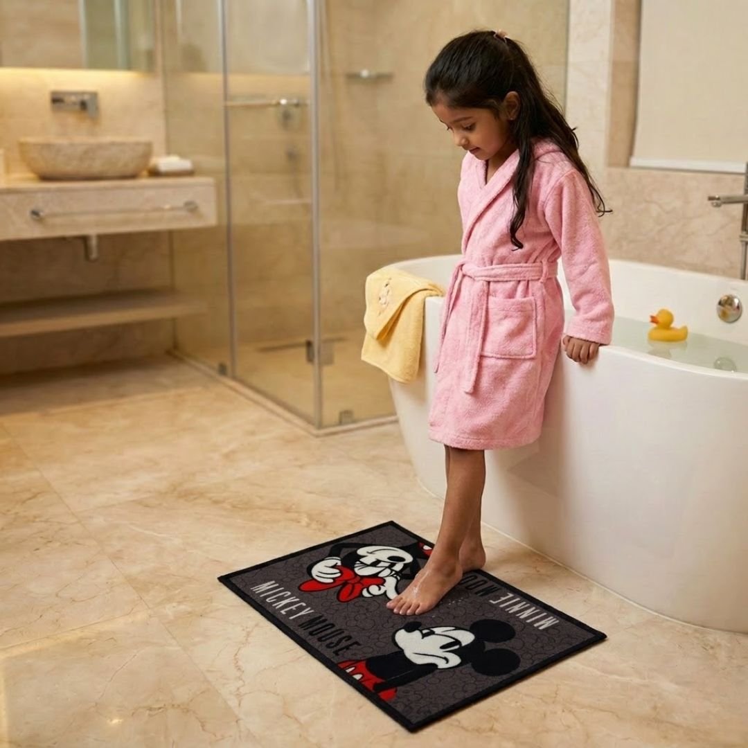 Disney "Mickey Mouse & Minnie Mouse" Anti - Slip Kids Bathmat by Athom Living - Athom Living