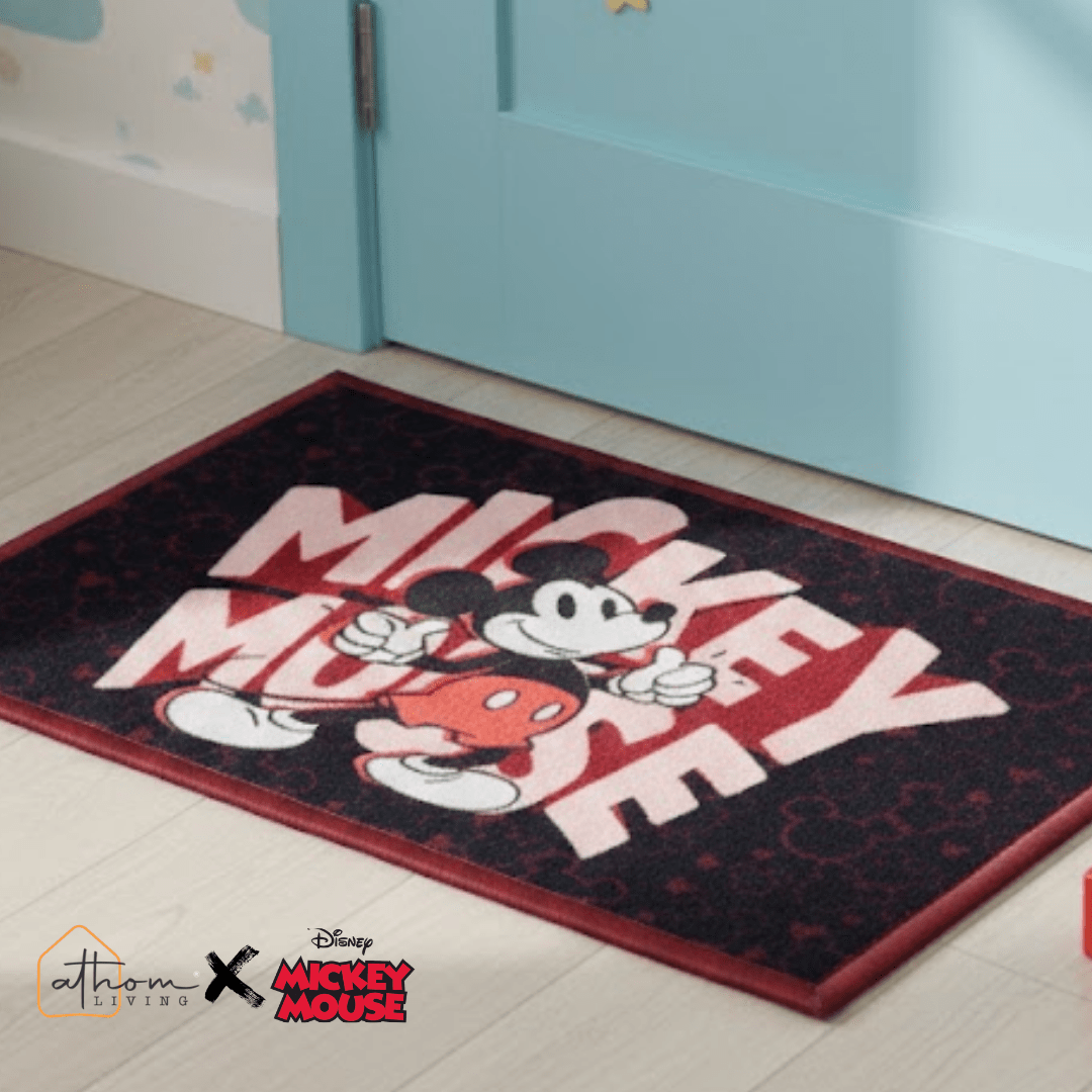 Disney Mickey Mouse “Smiles made magical.” Anti - Slip Kids Bathmat by Athom Living - Athom Living