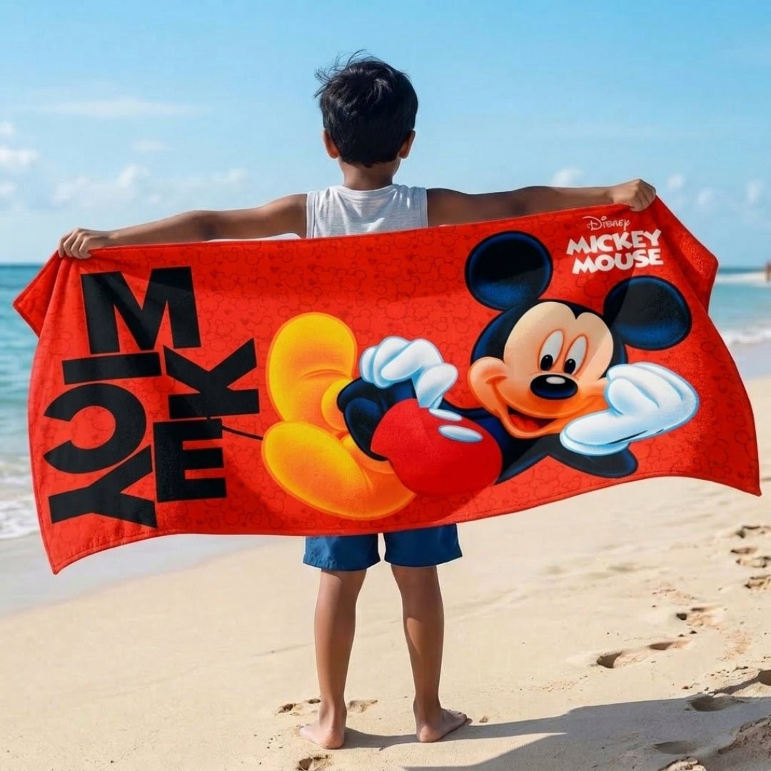 Disney Mickey Mouse Themed Kids Cotton Bath Towel by Athom Living - Athom Living