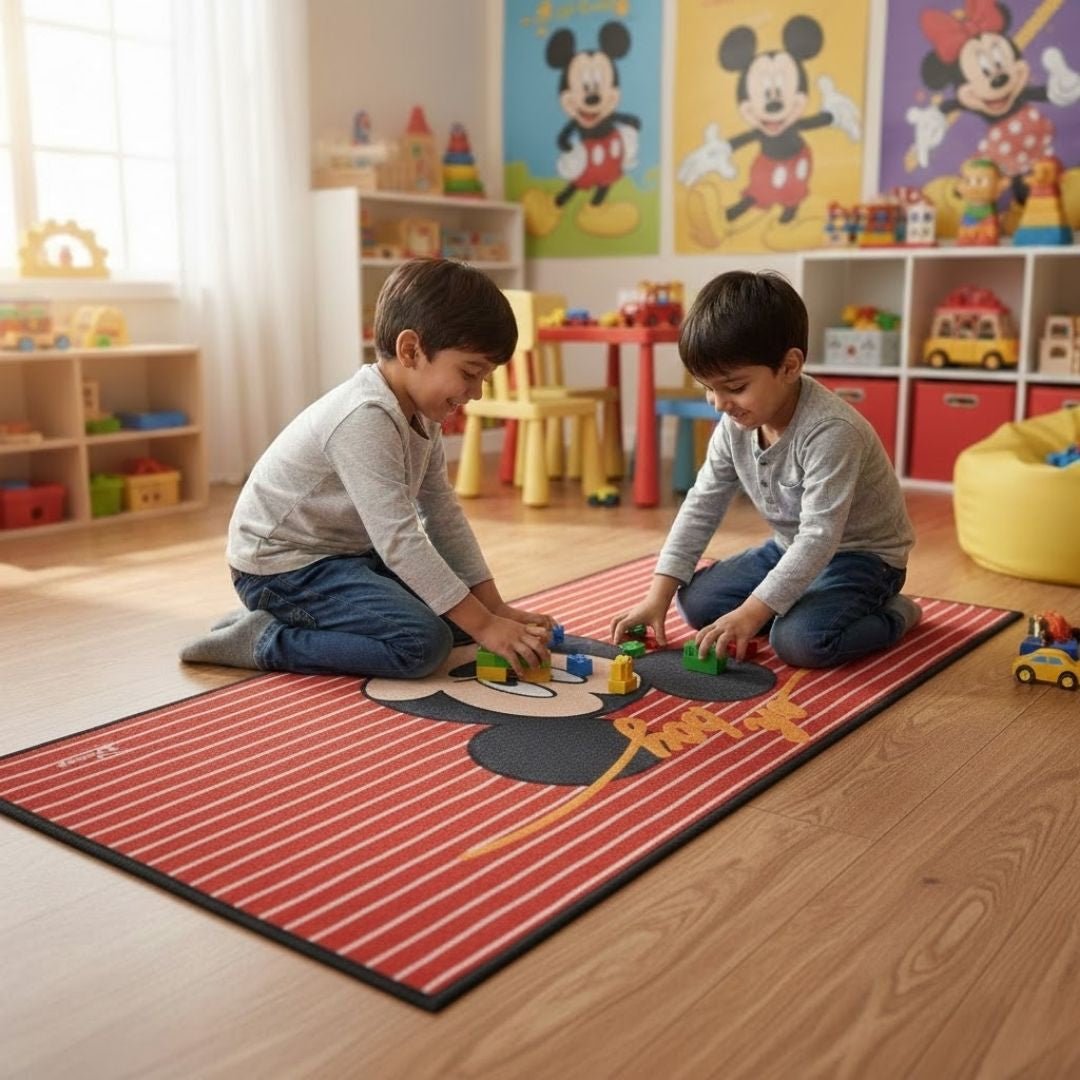 Disney Mickey Mouse Themed Kids Runner Carpet(60x140 cm) by Athom Living - Athom Living