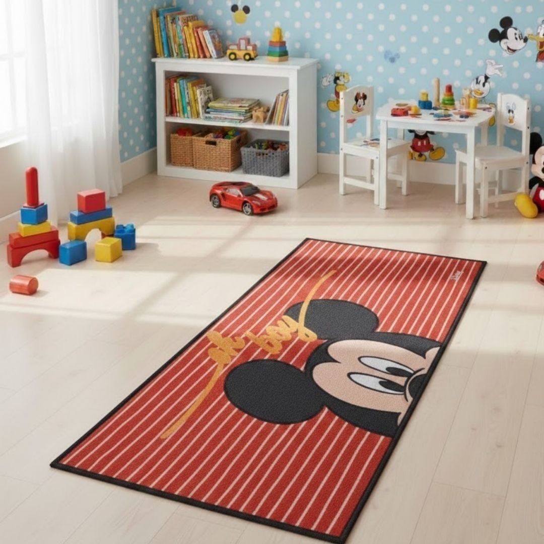 Disney Mickey Mouse Themed Kids Runner Carpet(60x140 cm) by Athom Living - Athom Living