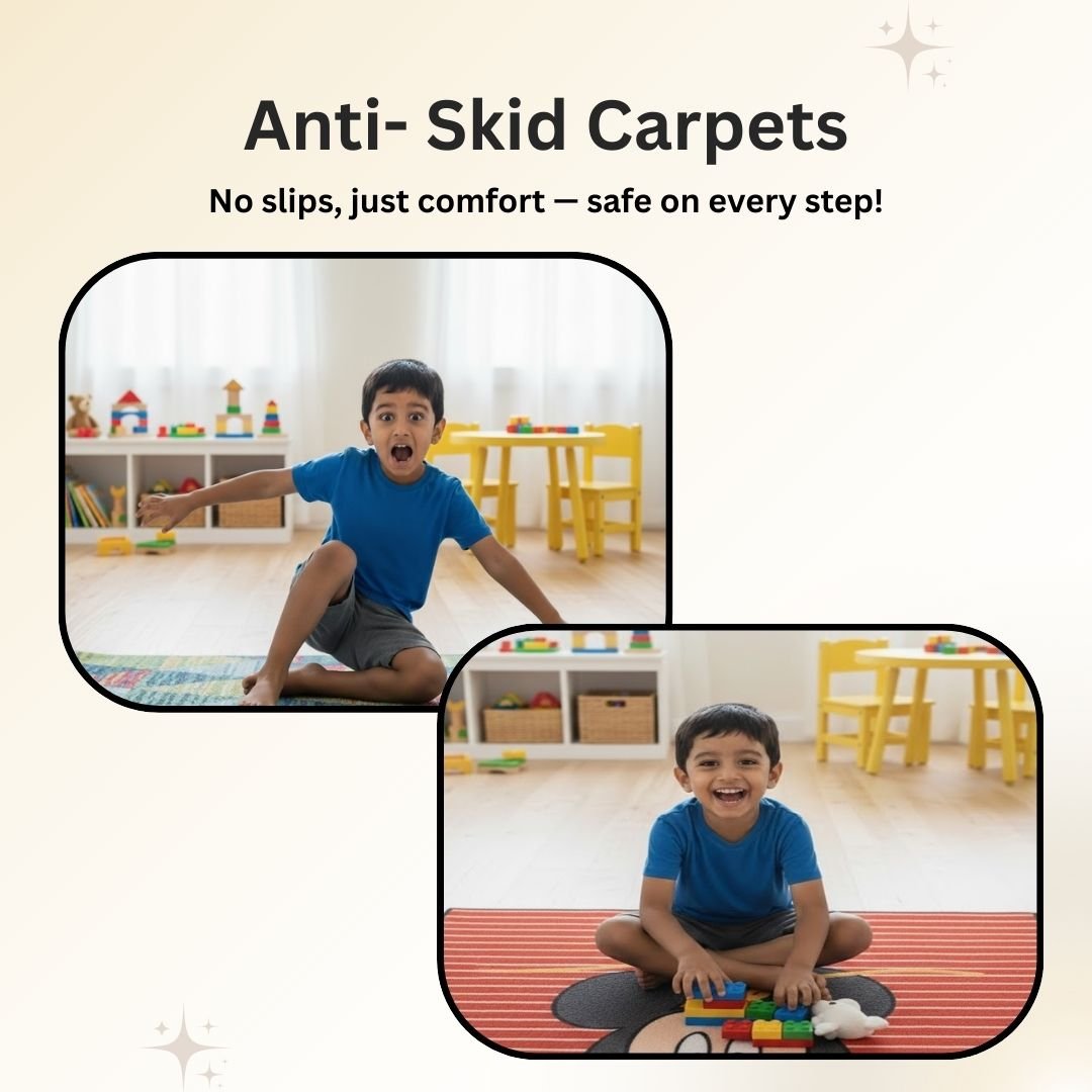 Disney Mickey Mouse Themed Kids Runner Carpet(60x140 cm) by Athom Living - Athom Living