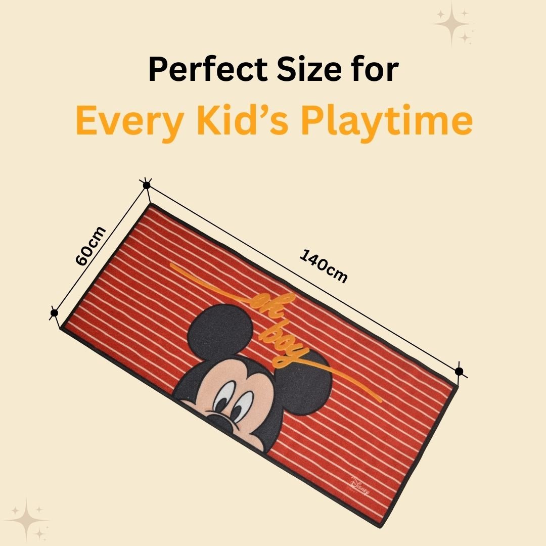 Disney Mickey Mouse Themed Kids Runner Carpet(60x140 cm) by Athom Living - Athom Living
