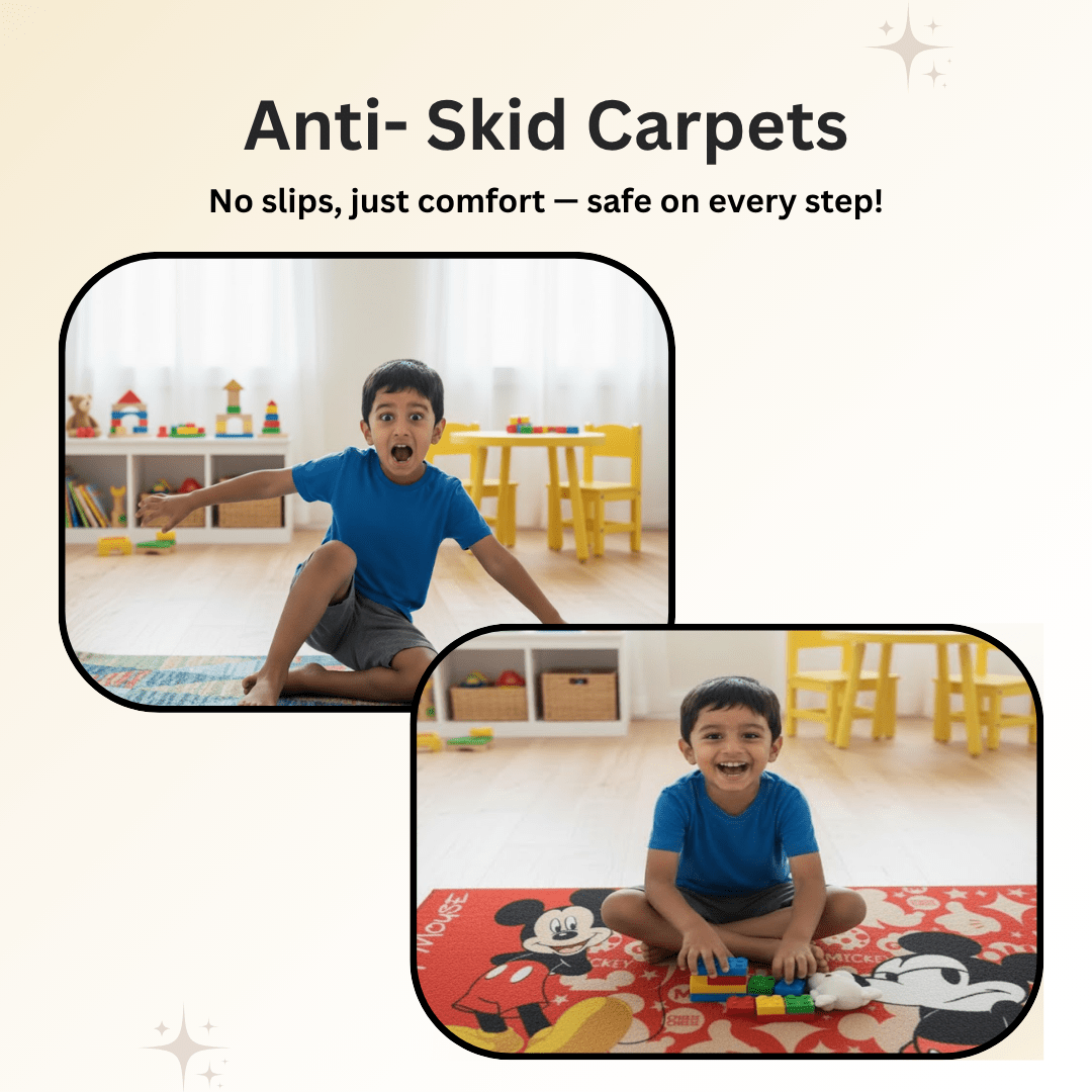 Disney Mickey Mouse Themed Kids Runner Carpet(60x140 cm) by Athom Living - Athom Living